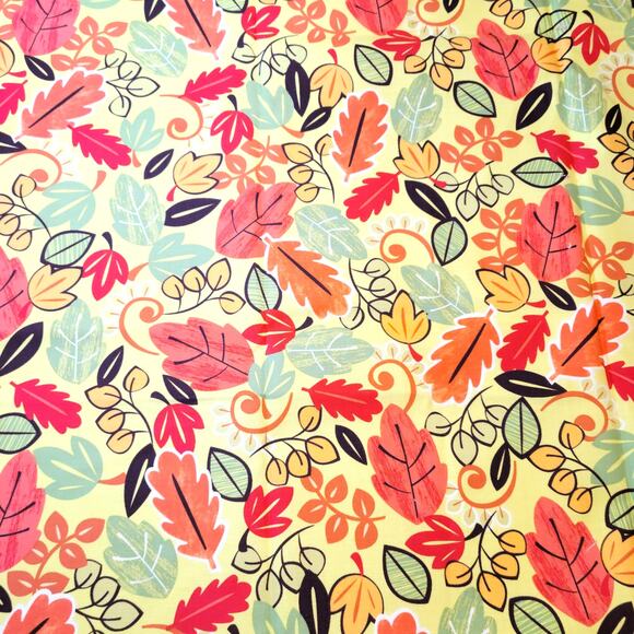 Fall Leaf Cotton Fabric 1yd x 44 In My Pumpkin Patch Autumn Quilt M'Liss Crafts - Picture 7 of 8